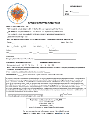 offline registration form - Charm City Run