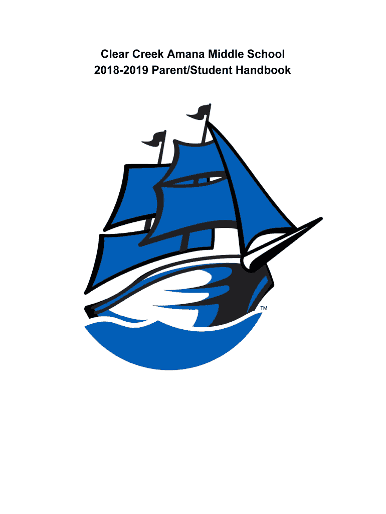 Fillable Online Clear Creek Amana Middle School 20182019 Parent