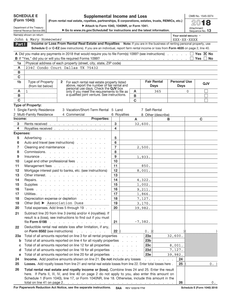 Sample Schedule E Fill Out Sign Online DocHub