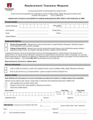 Testamur Mq - Fill Online, Printable, Fillable, Blank | pdfFiller