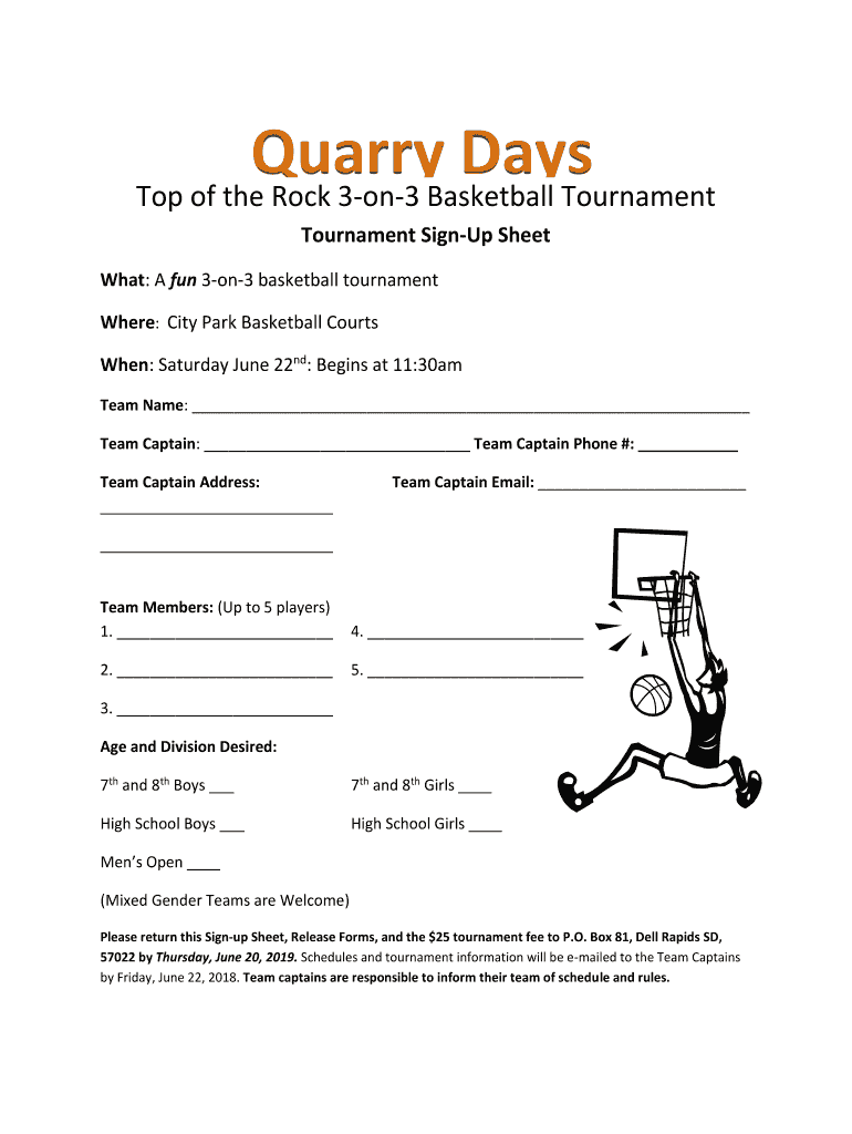 Top of the Rock 3-on-3 Basketball Tournament - Dell Rapids Chamber Preview on Page 1