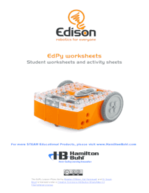 Edison EdPy worksheets