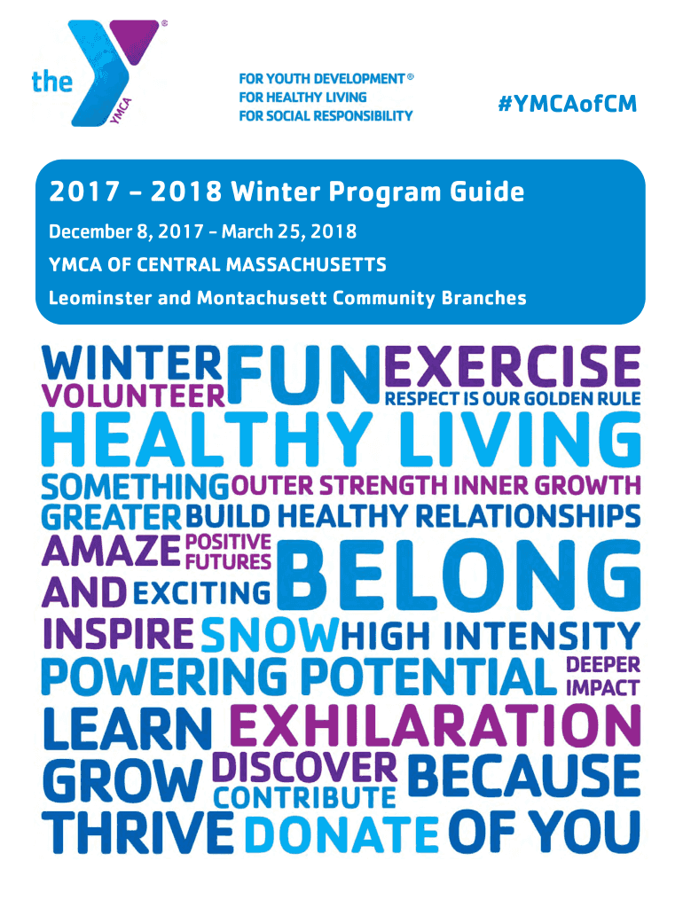 Fillable Online 2017 - 2018 Winter Program Guide 2019 Spring Program ...
