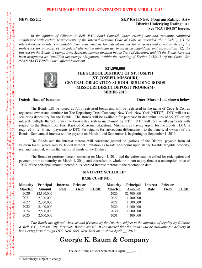 Fillable Online esbpublic sjsd k12 mo St. Joseph School District