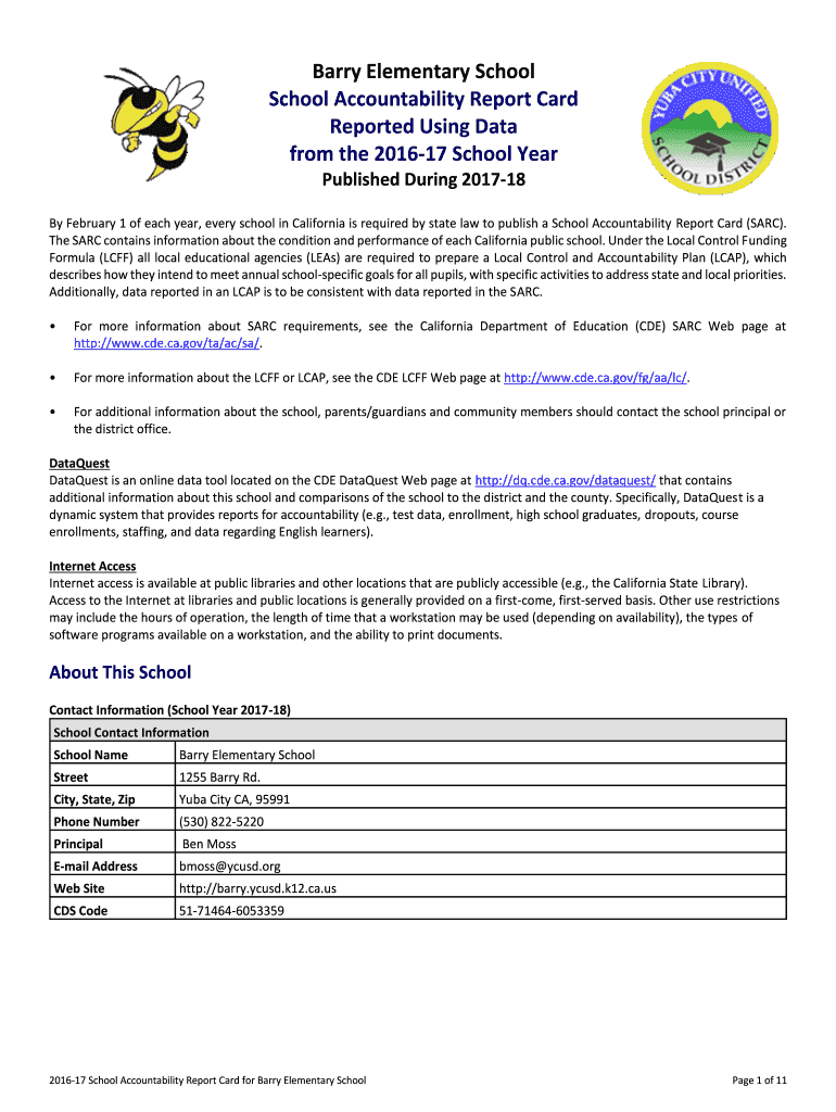 Fillable Online Barry Elementary School Fax Email Print pdfFiller
