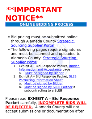 T. submittal of bids - ACGOV.org