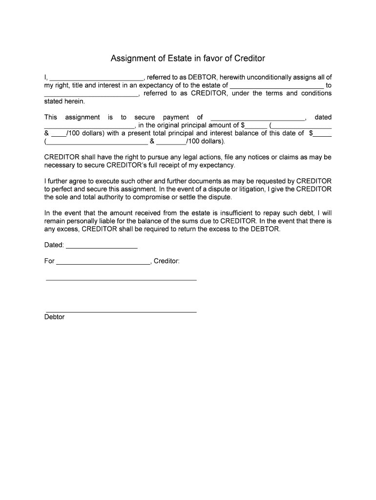 real estate assignment form