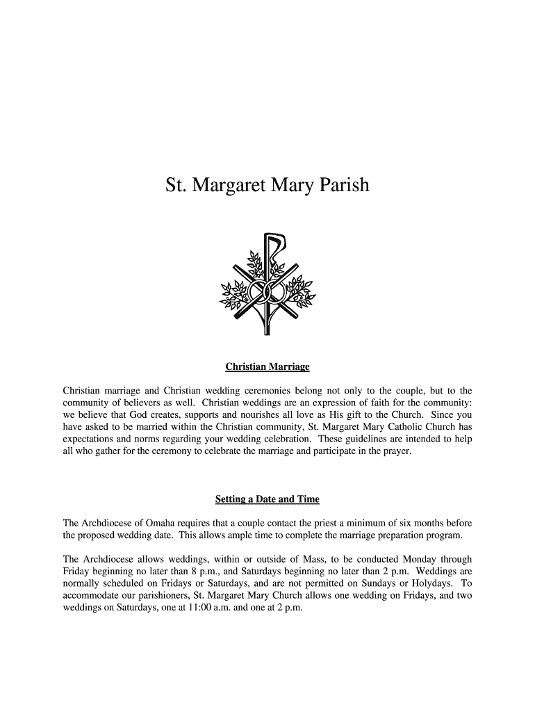 Fillable Online St. Margaret Mary Parish Saint Margaret Mary Catholic
