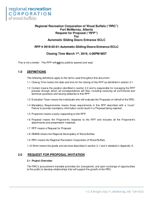 Regional Muncipality of Wood Buffalo RFPs, Bids, Tenders - RFP.ca