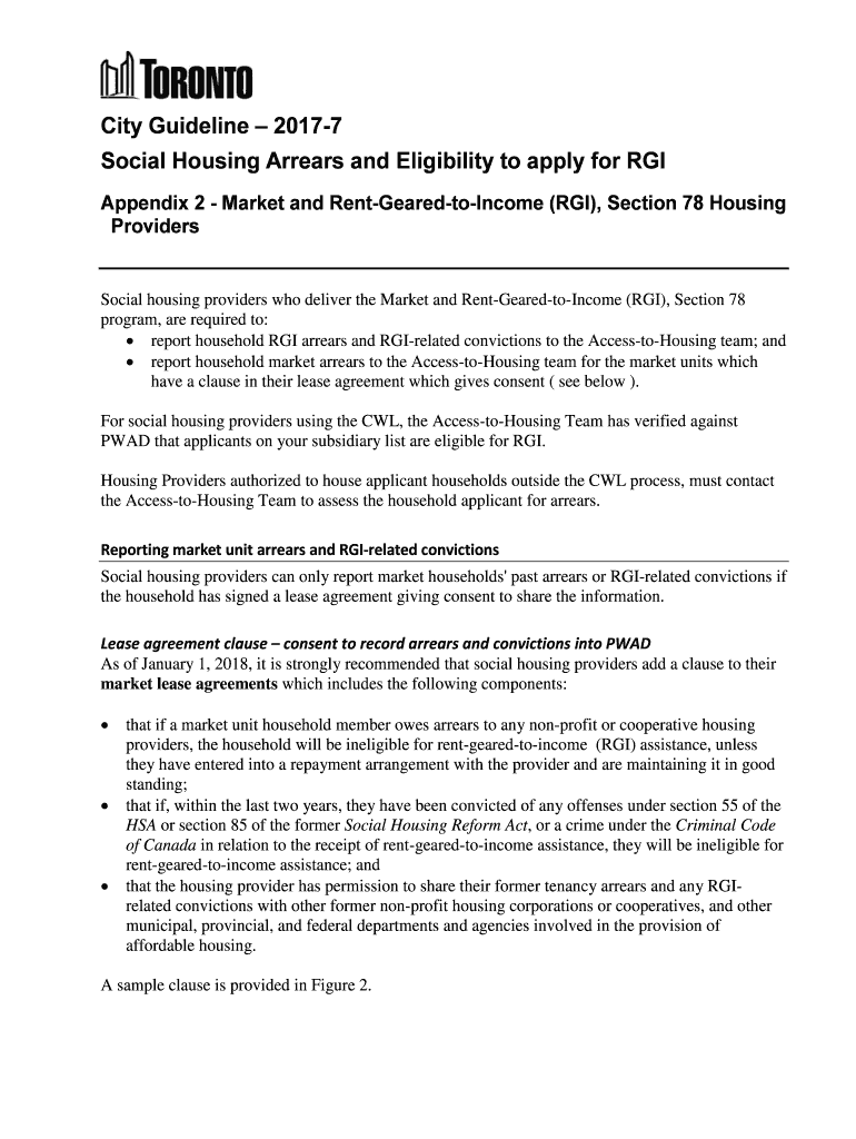 Fillable Online Housing (RGI) Region of Durham