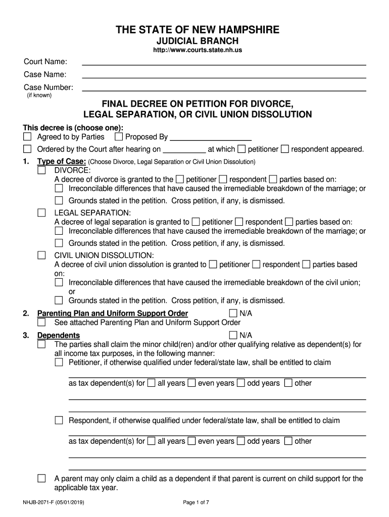 nh divorce checklist Preview on Page 1