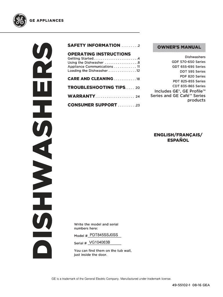 Fillable Online Dishwasher Flood Float Kitchen Appliances from GE