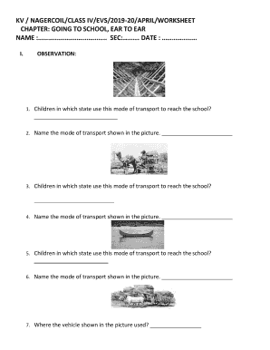 going to school worksheet with answers fill online printable fillable blank pdffiller