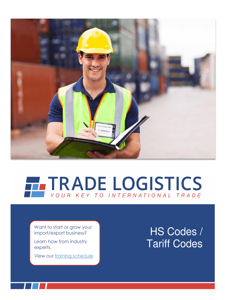 Fillable Online tradelogistics co 1Product Classification (Schedule B