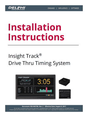 Fillable Online Installation Instructions - Delphi Display Systems Fax ...