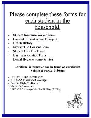 Please complete these forms for