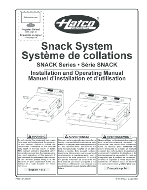 Register Online! Sinscrire en ligne! Snack System Systme ...