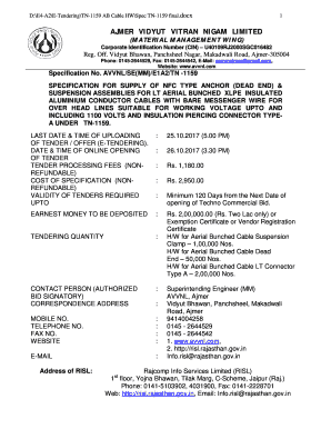 Fillable Online AJMER VIDYUT VITRAN NIGAM LIMITED Company Fax