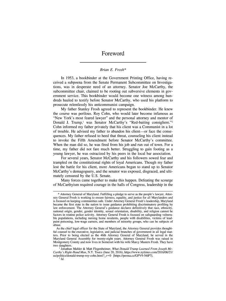 Fillable Online Statement of Attorneys General Karl A. Racine and Brian