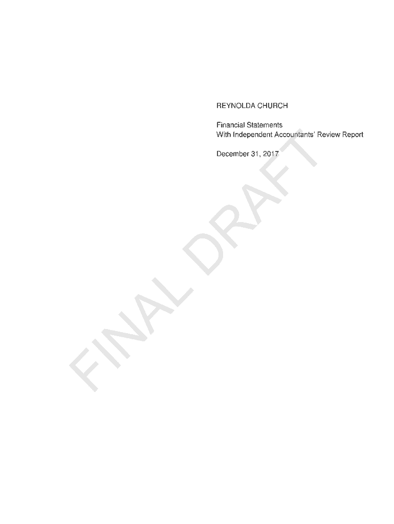 Fillable Online FINANCIAL STATEMENTS INDEPENDENT ACCOUNTANTS' REVIEW