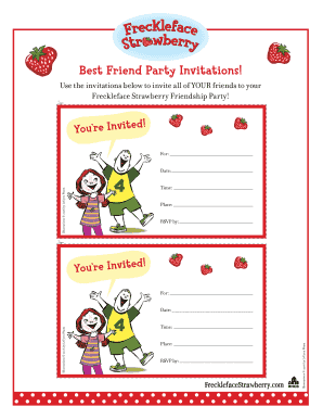 Best Friend Party Invitations