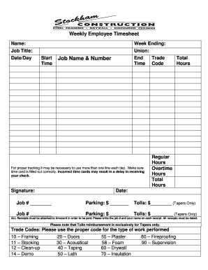 Weekly Employee Timesheet