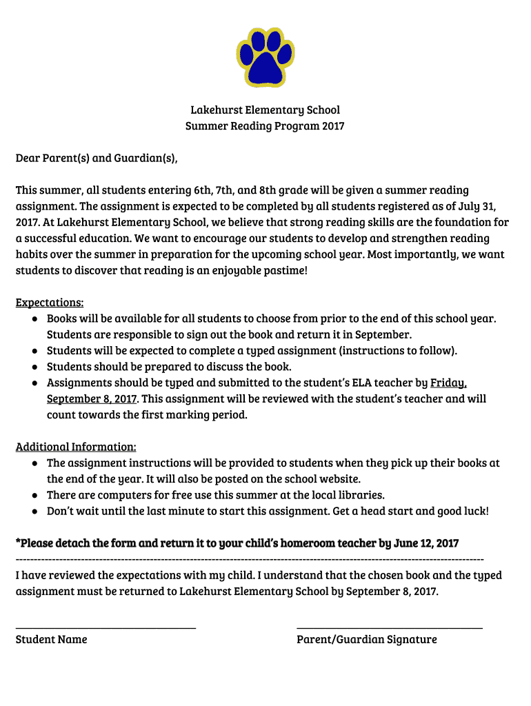 Fillable Online Lakehurst Elementary School Fax Email Print pdfFiller