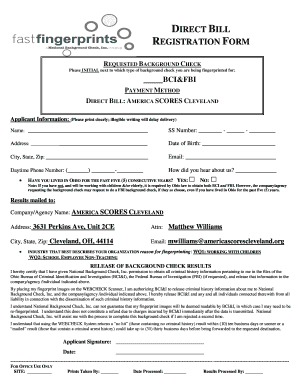 Background Check Registration Form