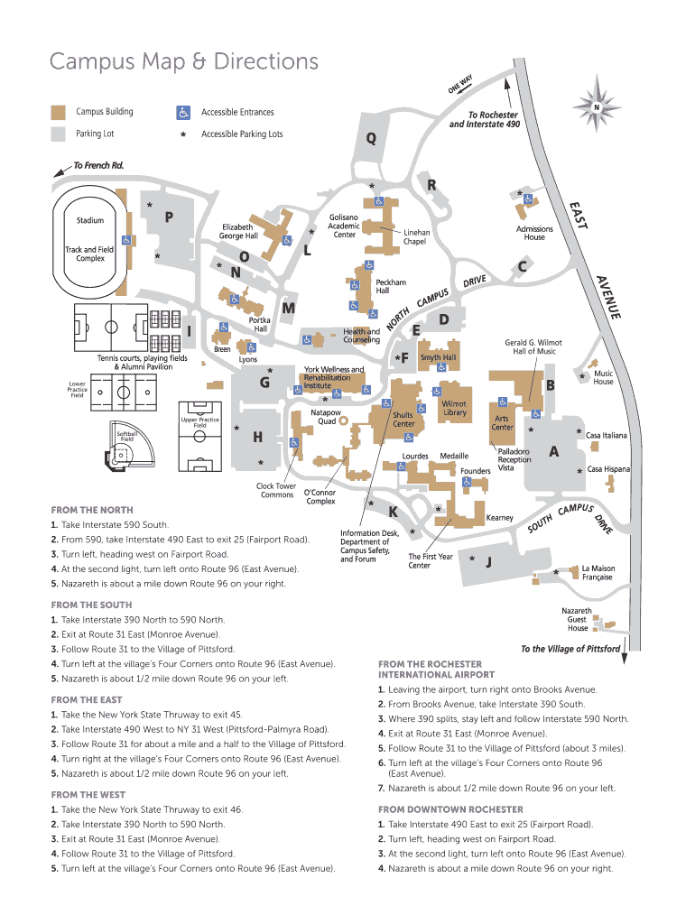 Nazareth Campus Map Fill Online, Printable, Fillable, Blank pdfFiller