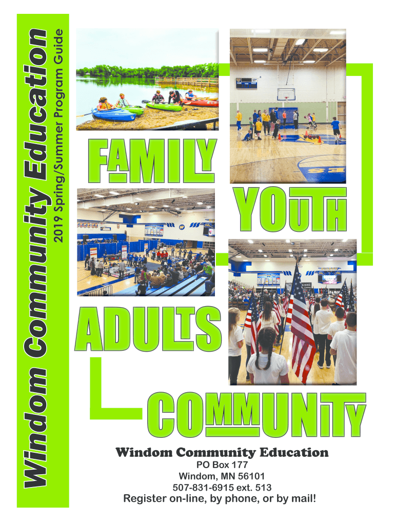 Fillable Online Community Ed Windom Public School Fax Email Print