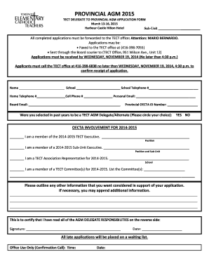 tect delegate to provincial agm application form