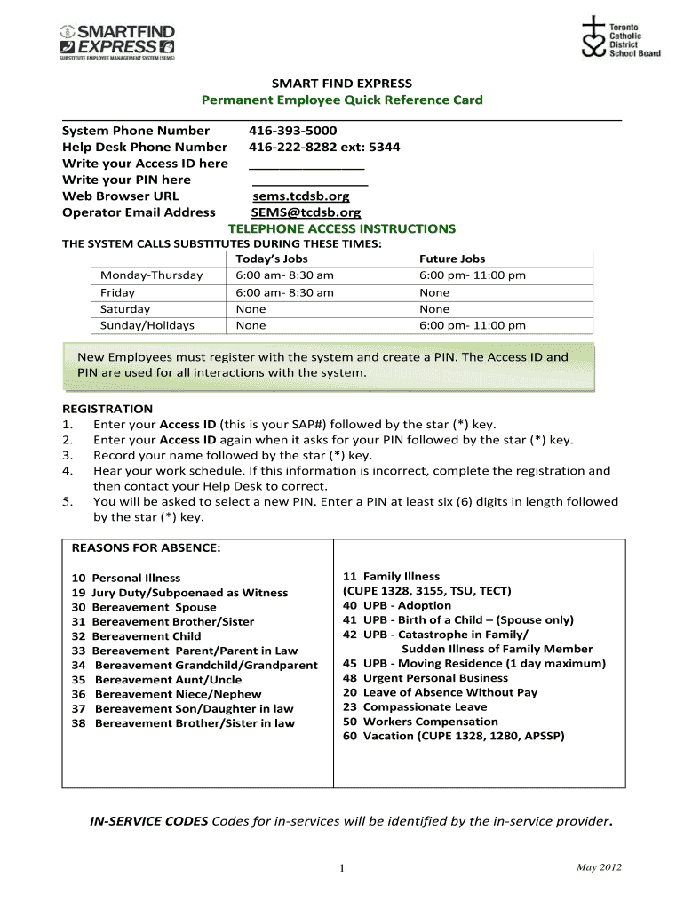 Fillable Online SMART FIND EXPRESS Peerrmmaanneenntt QEEmmppllooyyeee