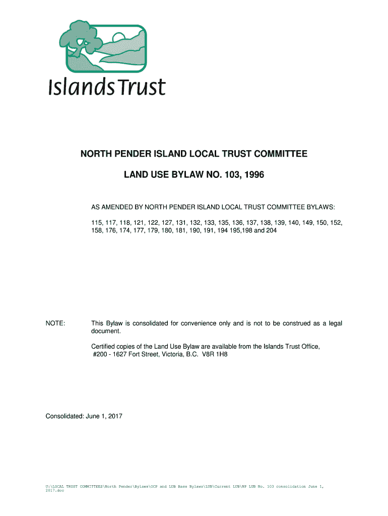 Fillable Online Fillable Online islandstrust bc North Pender Island