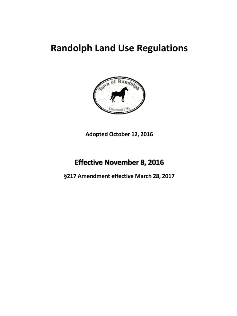 Fillable Online Randolph Zoning Two RiversOttauquechee Regional
