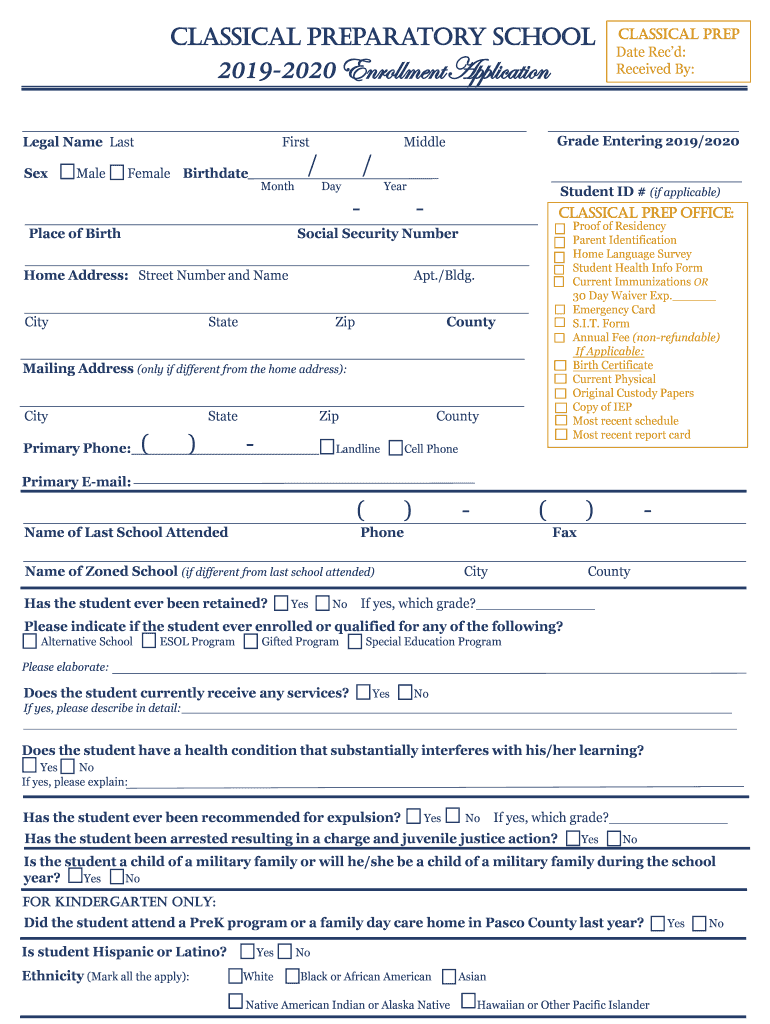 Fillable Online 2019-2020 School Year Iowa Open Enrollment Application ...