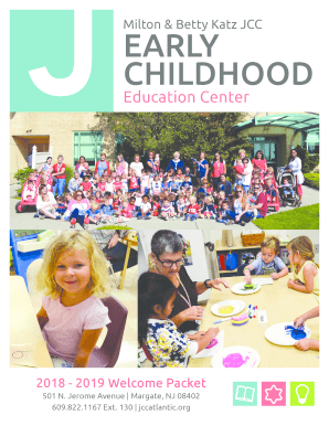 Fillable Online early childhood Milton & Betty Katz JCC Fax Email