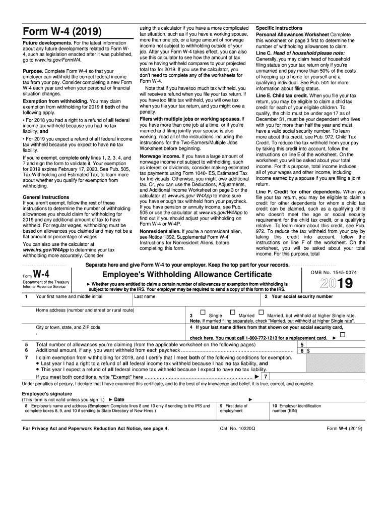 Fillable Online IRS Form W4: How Many Allowances Should I Claim? Fax ...