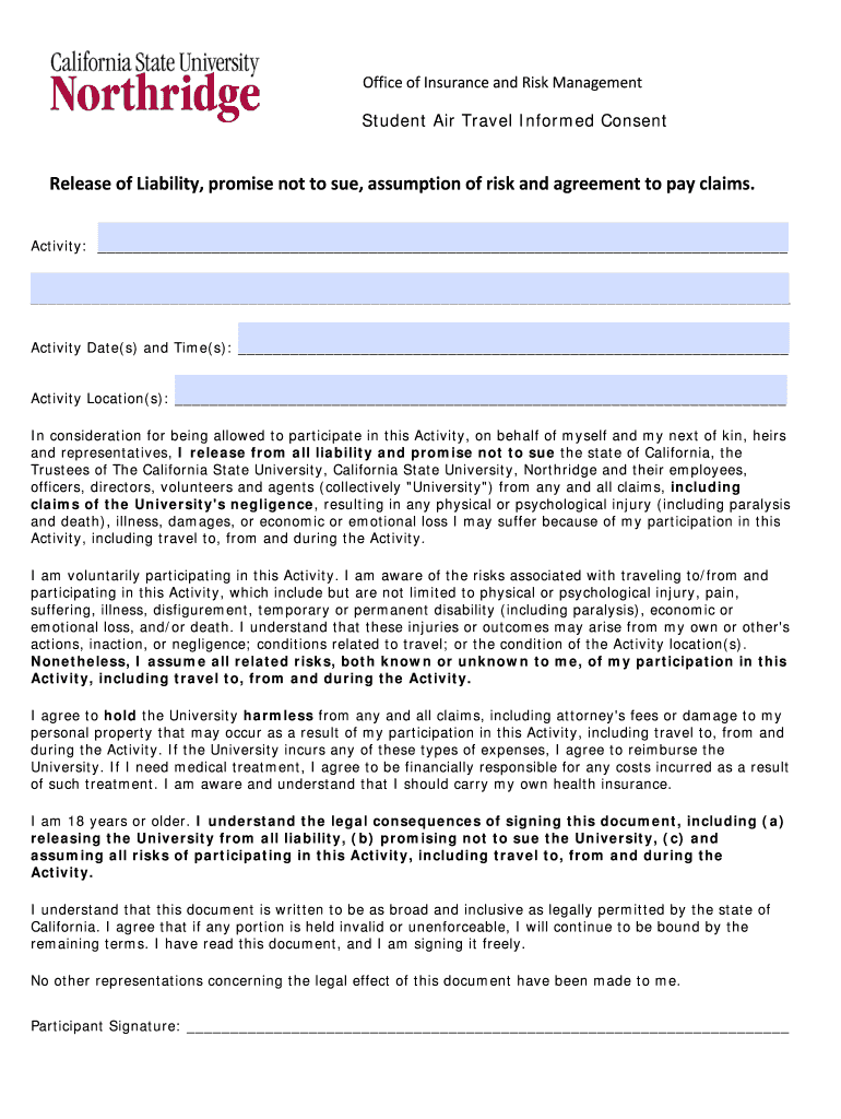 student informed consent form Preview on Page 1