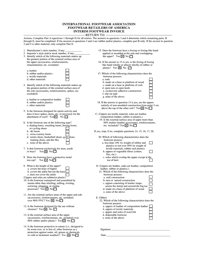 footwear form fedex Preview on Page 1