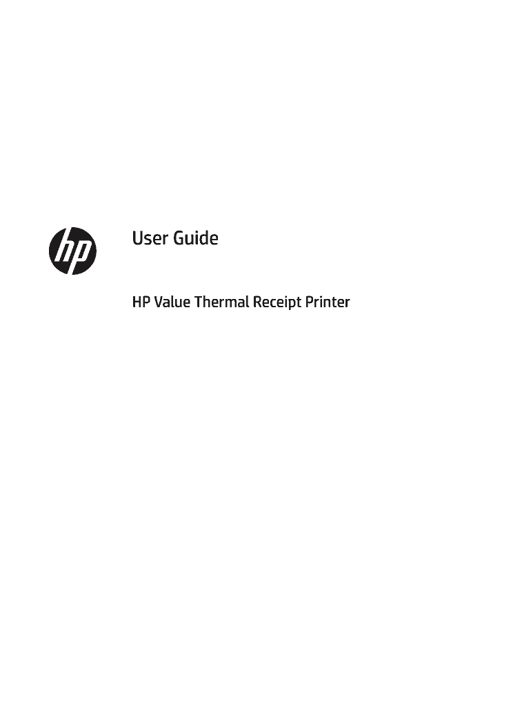 Fillable Online HP Value Thermal Receipt Printer UG Fax Email