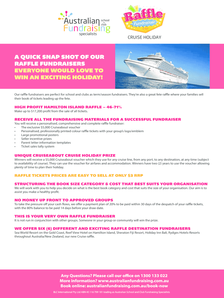 Fillable Online Raffle Prize Menu - Get people excited with multiple ...