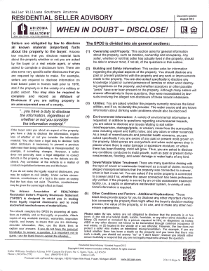 Seller's Property Disclosure Statement - Arizona Association ...