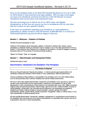 CEA Do It Yourself Employee Handbook - California ...
