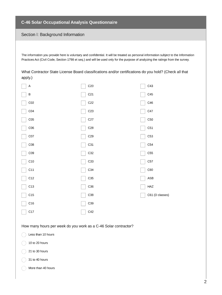 Fillable Online contractors state license board u CSLB State of