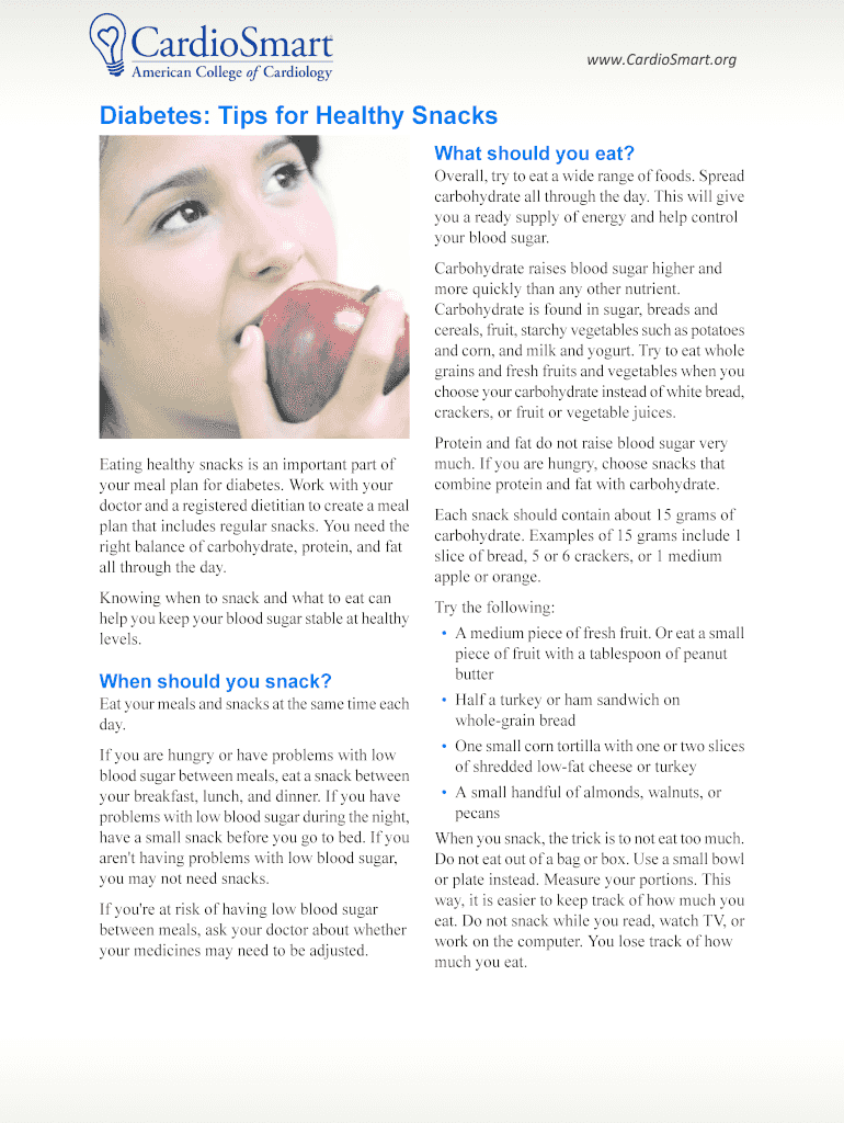 Fillable Online What To Eat When You Have Type 1 Diabetes Carb fillable-online-what-to-eat-when-you-have-type-1-diabetes-carb