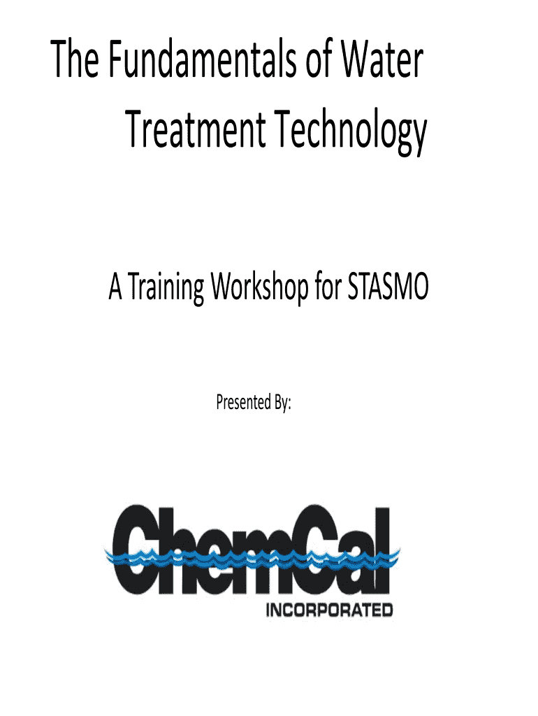 Fillable Online Cooling Tower Cooling Tower Water Treatment Training Fax Email Print pdfFiller