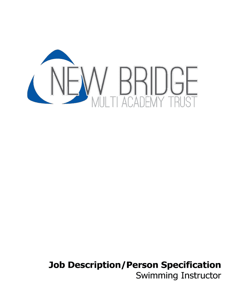 Fillable Online Job Description Position Title Swim Lesson Instructor