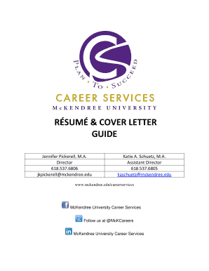 Rsum & cover letter guide - McKendree University