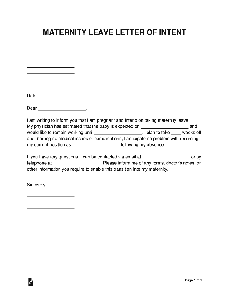 Maternity Leave Template