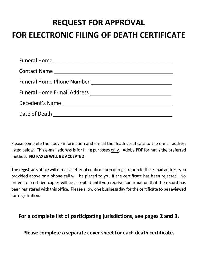 Fillable Online funeral establishment inspection checklist Oregon